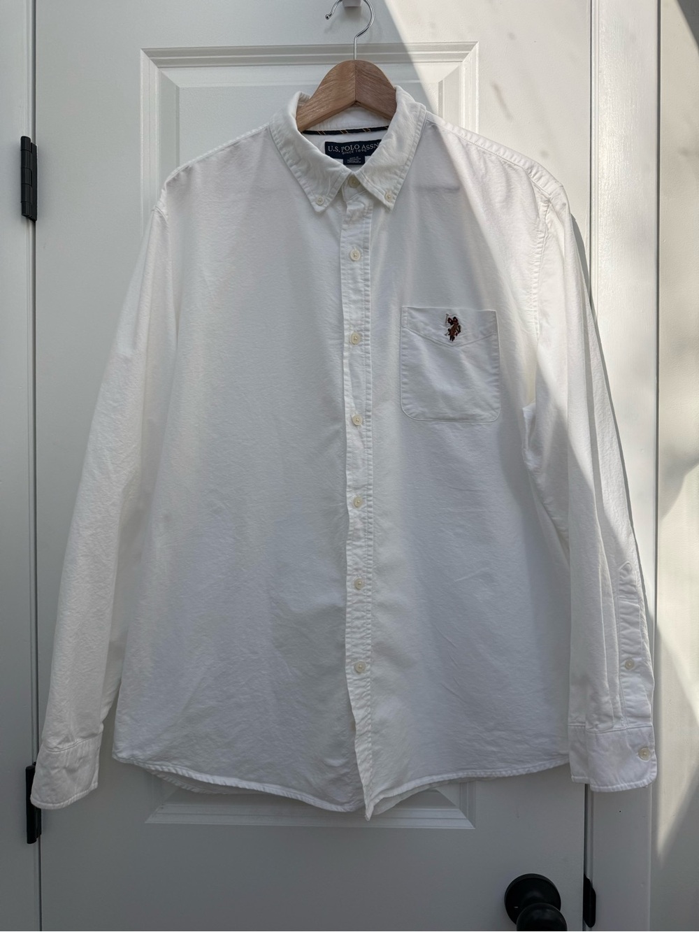 U.S. Polo Assn. White Button-Down Shirt with Pocket Logo Size XL